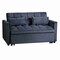 Homeroots 73" Black Velvet Sleeper Sleeper Reclining Sofa With Toss Pillows 721465 - alternate 3