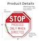 Signmission Stop Proceed Only When Directed, 4 inch X 4 inch, Vinyl Decal, 2PK OC-D-2PACK-4-271 - alternate 2