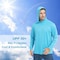Protectx Sun Protection Hoodie, Polyester, Turquoise, M, 2 PK HD-APL130-TRQ-02-M - alternate 3