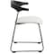 Leisuremod Lyra Collection Modern Chair in Black back and White Seat, 2PK LCBL-41OW2 - alternate 3