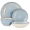 Elama Gia 24 Piece Round Stoneware Dinnerware Set in Light Blue EL-GIA24LB - alternate 4