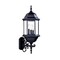 Homeroots Three Light Matte Black Domed Glass Lantern Wall Light 398387 - alternate 2