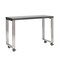 Homeroots 39" Gray and Silver Wood and Stainless Steel Rolling Sled Writing Desk 524924 - alternate 3