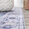 Jonathan Y Alanya Ornate Medallion Non-Slip Machine-Washable Navy/Cream 5 ft Square Area Rug WSH100A-5SQ - alternate 2
