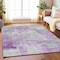 Homeroots 9' X 12' Lavender Gray And Ivory Abstract Washable Indoor Outdoor Area Rug 616877 - alternate 2
