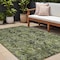 Homeroots 10' X 14' Olive Green And Dark Green Oriental Washable Indoor Outdoor Area Rug 563780 - alternate 1