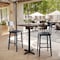Flash Furniture 30" x 24" Tabletop, Seamless Surface Technology, Dark Brown with 22x22 Black Bar Height X-Base ST-REC2430-WBR-T2222B-GG - alternate 3
