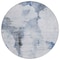 Homeroots 8' Navy Blue And Ivory Round Abstract Washable Indoor Outdoor Area Rug 582664 - alternate 2