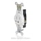 Leviton Single Receptacle, 15A, White, 125V W5261-W - alternate 2