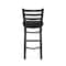 Holland Bar Stool Co 30" Stationary Bar Stool, Black Wrinkle, Black Vinyl Seat 40030BWBlkVinyl - alternate 3