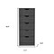 Homeroots 18" Gray Five Drawer Standard Chest 546382 - alternate 3