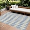 Homeroots 9' X 12' Sky Blue And Ivory Geometric Washable Indoor Outdoor Area Rug 577119 - alternate 1