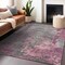 Homeroots 9' X 12' Blush Gray And Mauve Abstract Washable Indoor Outdoor Area Rug 618224 - alternate 2