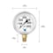 Zenport Glycerin Liquid Filled Pressure Gauge, 600 PSI LPG600 - alternate 2