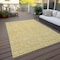 Homeroots 5' X 8' Gold And Ivory Floral Washable Indoor Outdoor Area Rug 581865 - alternate 4