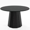 Homeroots 46" Black Solid Wood Pedestal Base Round Top Dining Table 721061 - alternate 2