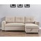 Homeroots 92" Beige Polyester Blend Convertible Futon Sleeper Sofa With Black Legs 544956 - alternate 1