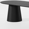 Homeroots 86" Black Wood Double Pedestal Base Oval Dining Table 720676 - alternate 2