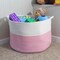 Home-Complete Extra-Large Basket Cotton Rope Basket with Handles for Organizing, Laundry, and Blanket, Pink ST-HOME1-PNK - alternate 3