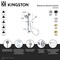 Kingston Brass Shower System with Slide/Grab Bar and Hand Shower, Matte Black KAK1540D - alternate 2