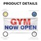 Signmission Gym Now Open, 18 Inch x 48 Inch, Vinyl Banner B-30684 - alternate 3