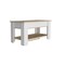 Homeroots 40" Oak and White Storage Bench with Flip Top 535165 - alternate 1