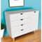 Homeroots 30" White Solid Wood Four Drawer Combo Dresser 489582 - alternate 2