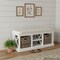 Homeroots Classic White Bench and Basket Set 397794 - alternate 2