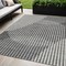 Homeroots 5' X 8' Charcoal And Ivory Geometric Washable Indoor Outdoor Area Rug 597620 - alternate 1