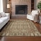 Homeroots 3' X 5' Orange Taupe And Beige Moroccan Washable Indoor Outdoor Area Rug 577211 - alternate 3