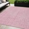 Homeroots 5' X 8' Pink And Ivory Geometric Washable Indoor Outdoor Area Rug 600847 - alternate 1