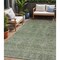 Homeroots 5' X 8' Olive Green And Beige Floral Washable Indoor Outdoor Area Rug 605730 - alternate 1