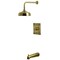 Kingston Brass Single-Handle Pressure Balanced Tub and Shower Faucet, Antique Brass KB6343AL - alternate 1