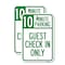 Signmission Guest Check in Only Choose Your Limit Minute Parking, 18'' X 24'', Heavy Gauge Aluminum, 2PK A-1824-2PACK-23932 - alternate 1