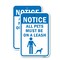 Signmission Notice All Pets Must Be On A Leash, 12'' X 18'' 2 Signs, Heavy Gauge Aluminum, 2PK A-1218-2PACK-24926 - alternate 1