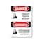 Signmission OSHA Danger Sign, 14" Height, Aluminum, Forklift Traffic Be Alert Bilingual, 1014-VP-1265 OS-DS-A-1014-VP-1265 - alternate 1