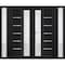 Vdomdoors Front Exterior Prehung Metal-Plastic Double Doors / MANUX 8088 Matte Black / 2 Sidelites Exterior W MANUX8088DEXD-BLK-LH-W16+72+16xH80 - alternate 1