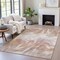 Homeroots 5' X 8' Copper And Ivory Abstract Washable Indoor Outdoor Area Rug 631336 - alternate 5