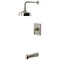 Kingston Brass Single-Handle Pressure Balanced Tub and Shower Faucet, Brushed Nickel KB6348AL - alternate 1