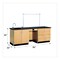 Diversified Spaces Instructor's Desk, Oak, Wood Frame, 96 in W, Black/Red 1116K - alternate 3