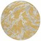 Homeroots 8' Gold Gray And Ivory Round Abstract Washable Indoor Outdoor Area Rug 600086 - alternate 4