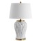 Jonathan Y Prague 28" Ceramic Marble LED Table Lamp, White/Gold JYL3053A - alternate 2