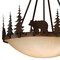 Vaxcel Bozeman 4-Light 24 in. Wide Burnished Bronze Rustic Bear Bowl Pendant Light Amber Glass PD55724BBZ - alternate 2