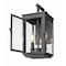 Z-Lite Hartwell 2-Light Outdoor Wall Light, 6 in W x 13.75 H, Sand Black 5019S-BK - alternate 2