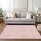 Homeroots 9' X 12' Pink And Ivory Geometric Washable Indoor Outdoor Area Rug 614105 - alternate 2