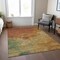 Homeroots 9' X 12' Terra Cotta Copper And Green Abstract Washable Indoor Outdoor Area Rug 604825 - alternate 5