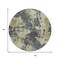 Homeroots 8' Gray And Beige Round Abstract Washable Indoor Outdoor Area Rug 630689 - alternate 2
