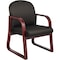 Boss B9570 Side Chair, Black Seat, Black Back, 24 in W 25" L 34" H, Fixed, Fabric Seat B9570-BK - alternate 1
