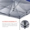 Ergodyne Single Blue Heavy Duty Pop-Up Tent - 10ft x 10ft 6002 - alternate 3