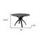 Homeroots 50" Black Faux Marble and Steel Pedestal Base Round Top Dining Table 557694 - alternate 4